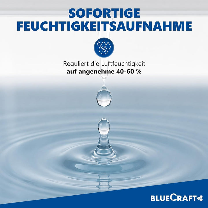 Bluecraft 12x 1kg Luftentfeuchter Nachfüllpack Entfeuchter Granulat im Vliesbeutel Raumentfeuchter o