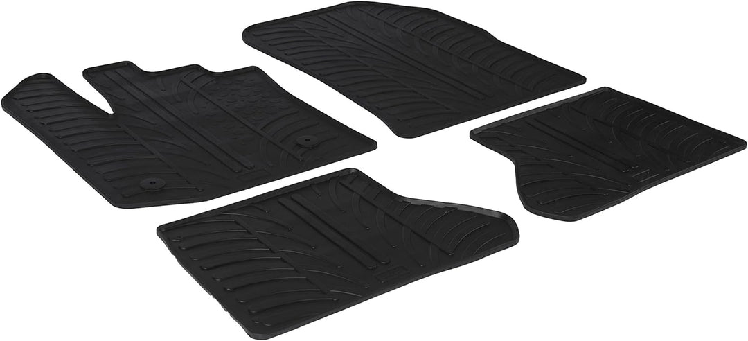 Gledring Satz Gummimatten kompatibel mit Dacia Dokker 2013- (T Profil 4-teilig + Montage-clips)