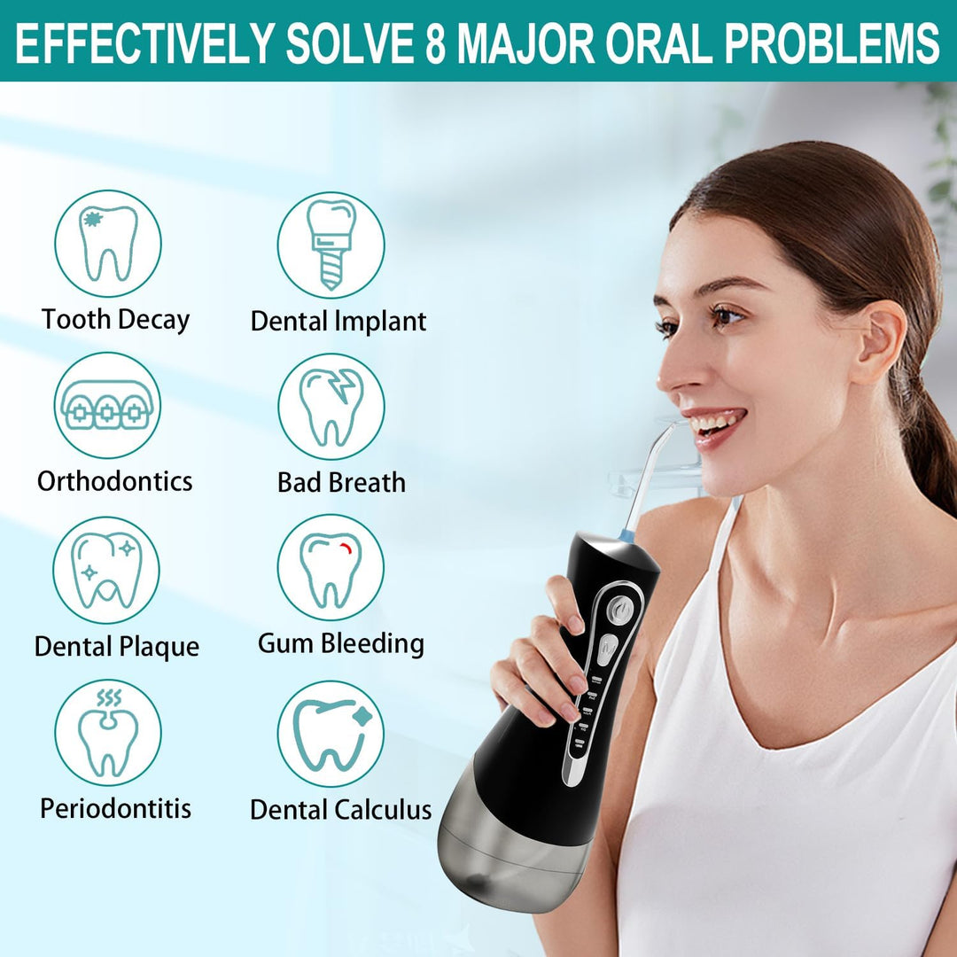 Munddusche Kabellos Trragba Elektrische 320ML Wassertank Zahndusche IPX7 Wasserdicht für Oral Health