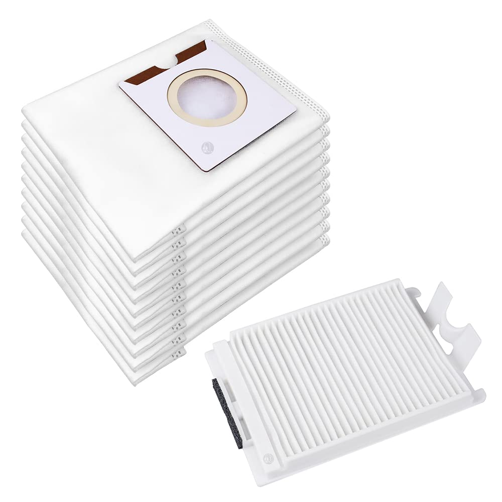 PRIMEBAG - 10 Staubsaugerbeutel 1 Filter für Makita DVC260 DVC261 DVC265 Rucksackstaubsauger kompati
