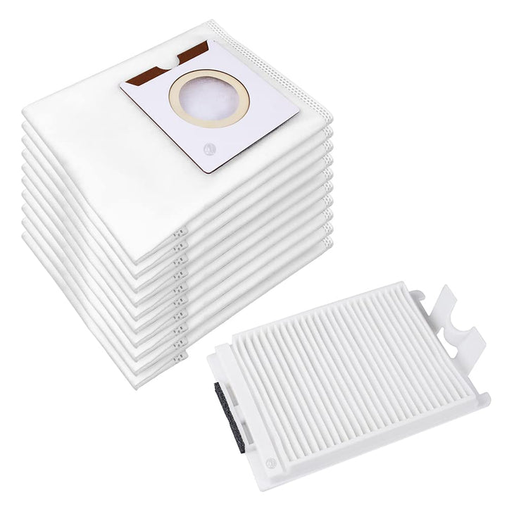 PRIMEBAG - 10 Staubsaugerbeutel 1 Filter für Makita DVC260 DVC261 DVC265 Rucksackstaubsauger kompati