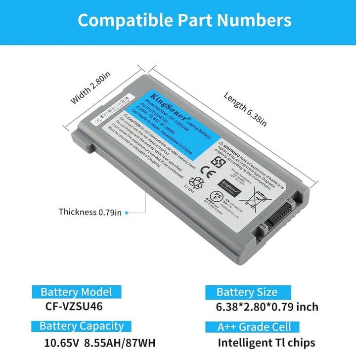 KingSener CF-VZSU46 Laptop Akku Batterie für Panasonic Toughbook CF-30 CF-31 CF-53 CF-VZSU46AU CF-VZ