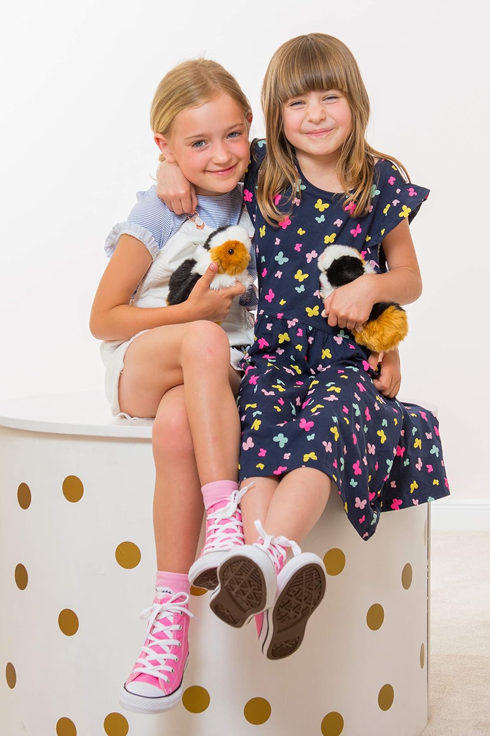 Teddy Hermann 92640 Meerschweinchen 20 cm, 3-farbig, Kuscheltier mit idealem Recyclinganteil (Füllma