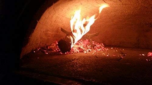 Kaminholzständer aus Gusseisen für Kamin und Pizzeria