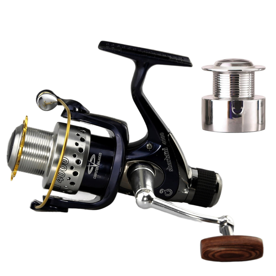 Paladin Freilaufrolle - Karpfenrolle Spinnrolle Stationär-Rolle Sharkfin 6000 RD Angelrolle 6+1 BB z