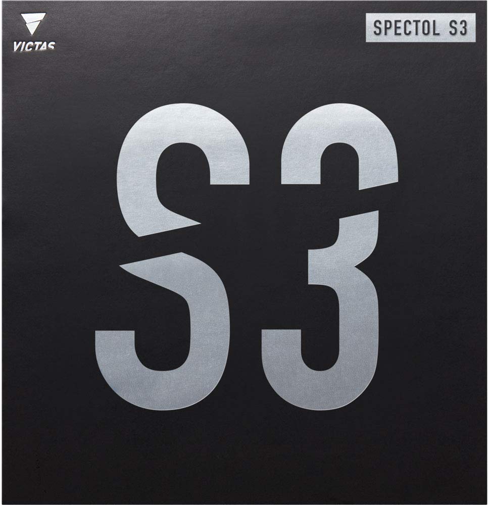 VICTAS 210030 Tischtennis Rubber Spectrum S3 SPECTOL Speed Tension Table Soft, Rot/Schwarz 2,0 mm Sc