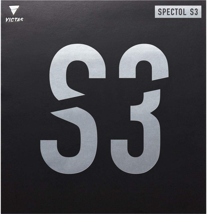VICTAS 210030 Tischtennis Rubber Spectrum S3 SPECTOL Speed Tension Table Soft, Rot/Schwarz 2,0 mm Sc
