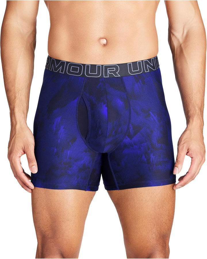 Under Armour Herren Tech Stretch Feuchtigkeitstransport Flachvorder Shorts XS Royal Windstream Print
