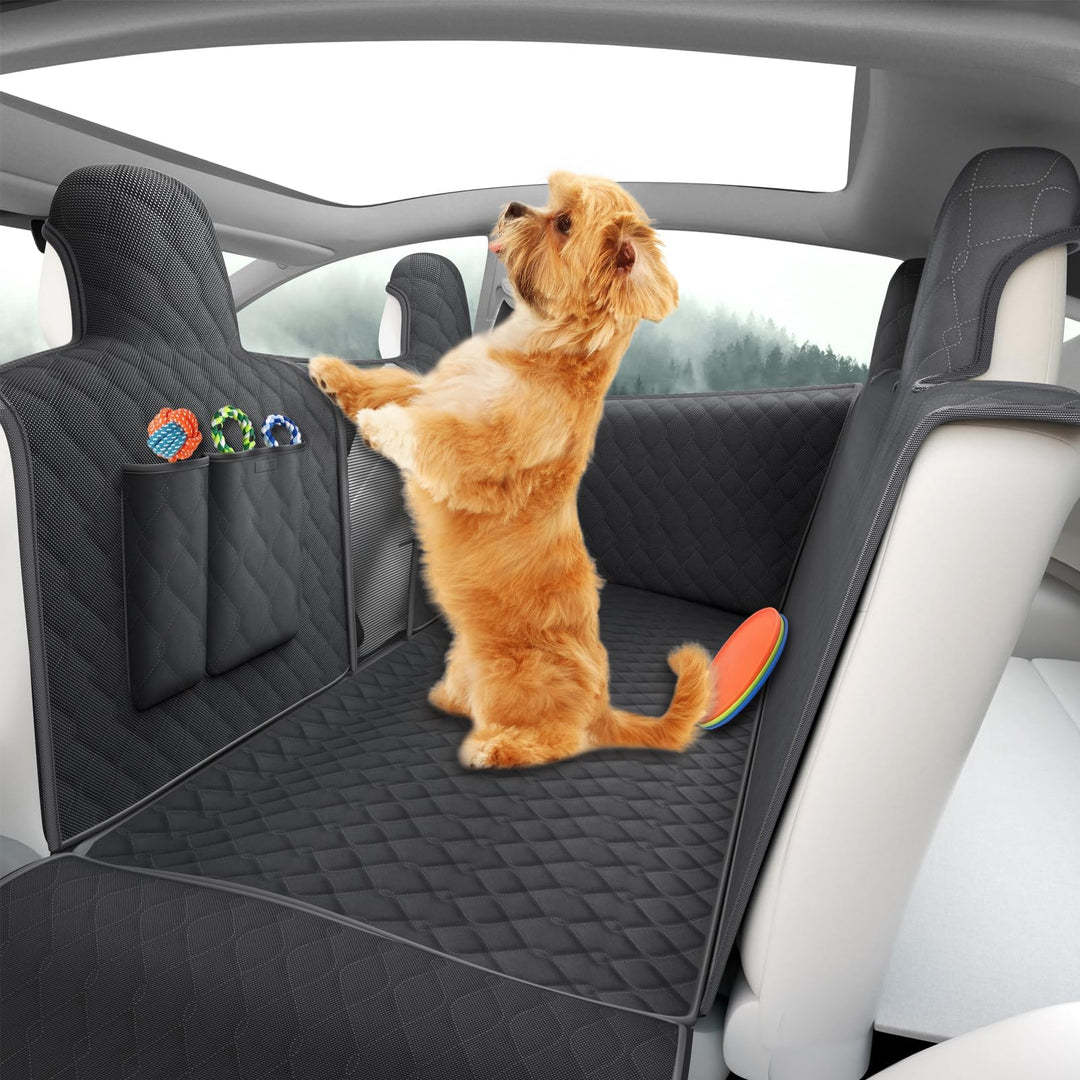 TTCR-II Kompatibel mit Autoschondecke Hund Rücksitz Tesla Model 3 Y S 2018-2023 Wasserdicht & Kratzf