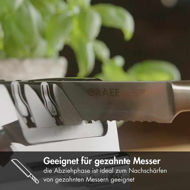 GRAEF Messerschärfer CX125 15° Schleifwinkel, schwarz