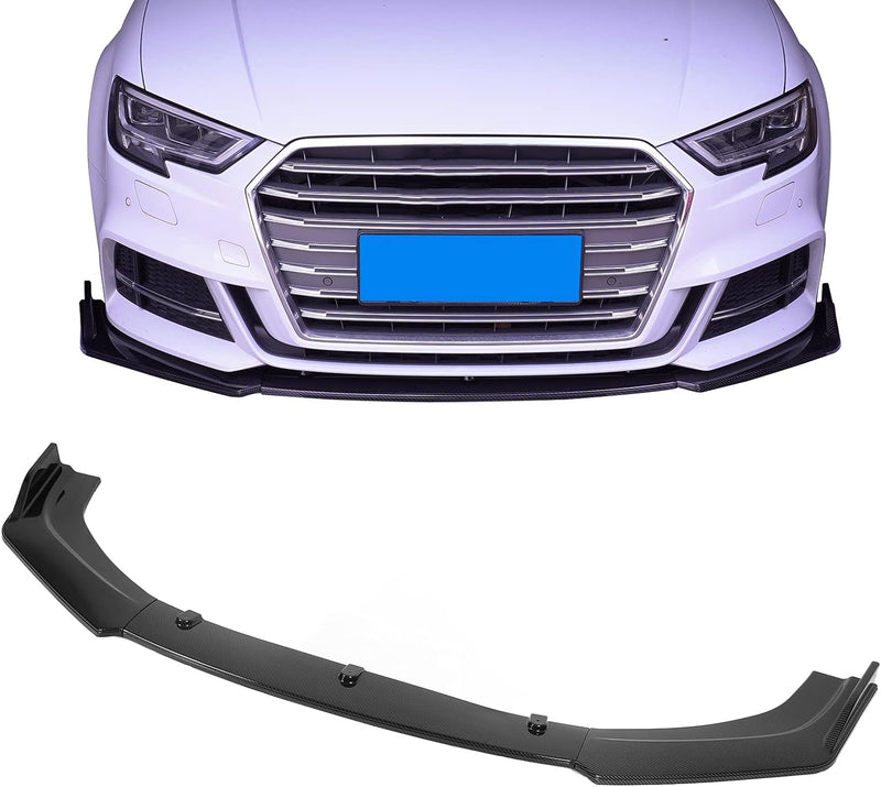 Frontstossstange Lip Spoiler, 3pcs Auto Frontstossstange Lip Splitter Spoiler Antikollision Wasserdi