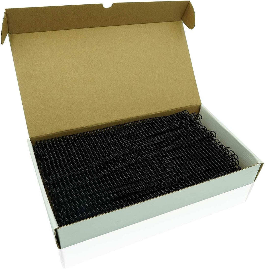Binditek Kunststoff-Spiralbindungsspulen, 12 mm, Kapazität 90 Blatt, 4:1-Teilung, schwarz, 48 Schlau