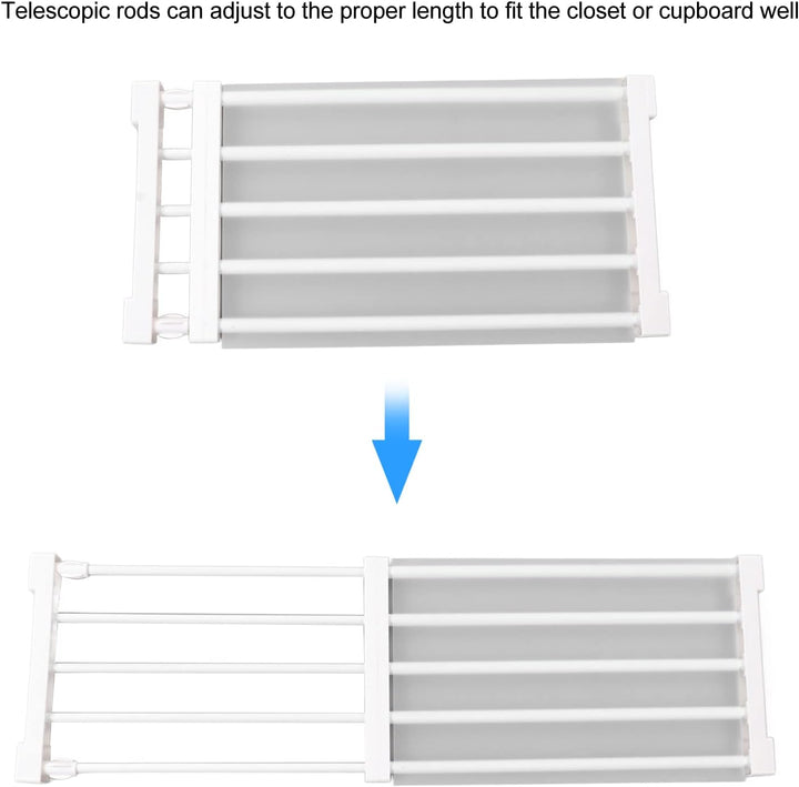Mumusuki Closet Tension Shelf Rod, Metal Storage Rack Cabinet Organizer DIY Divider Separator Shelfs