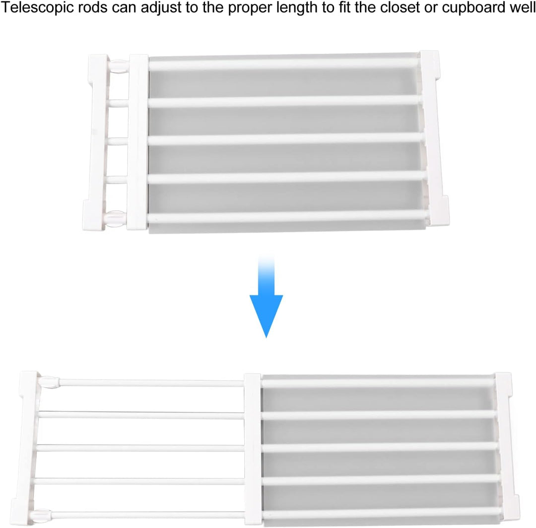 Mumusuki Closet Tension Shelf Rod, Metal Storage Rack Cabinet Organizer DIY Divider Separator Shelfs