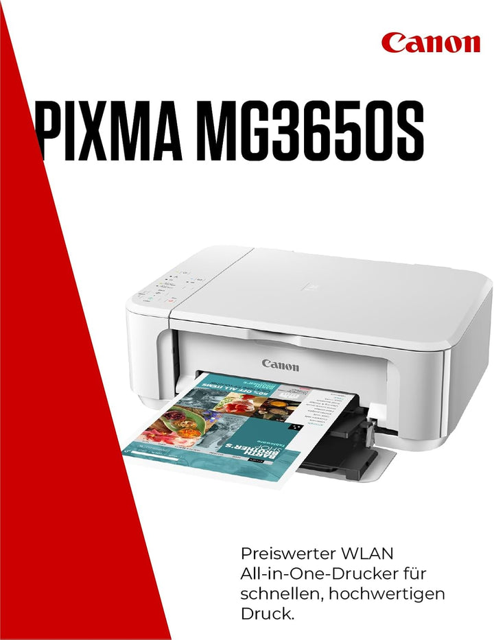 Canon PIXMA MG3650S Farbtintenstrahldrucker (Drucken, Scannen, Kopieren, WLAN, Apple AirPrint, autom