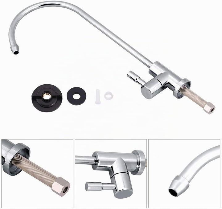 Umkehrosmose Wasserfilter Wasserhahn, 1/4'' RO Osmoseanlage Trinkwasser Wasserhahn, 360° Schwenkbar