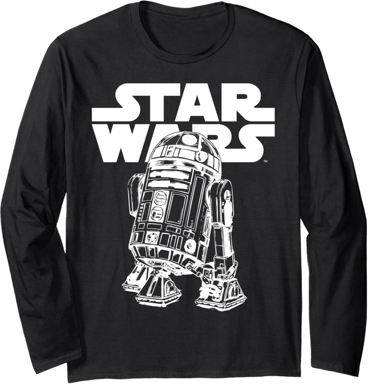 Star Wars R2-D2 Looking Good Classic Logo Langarmshirt