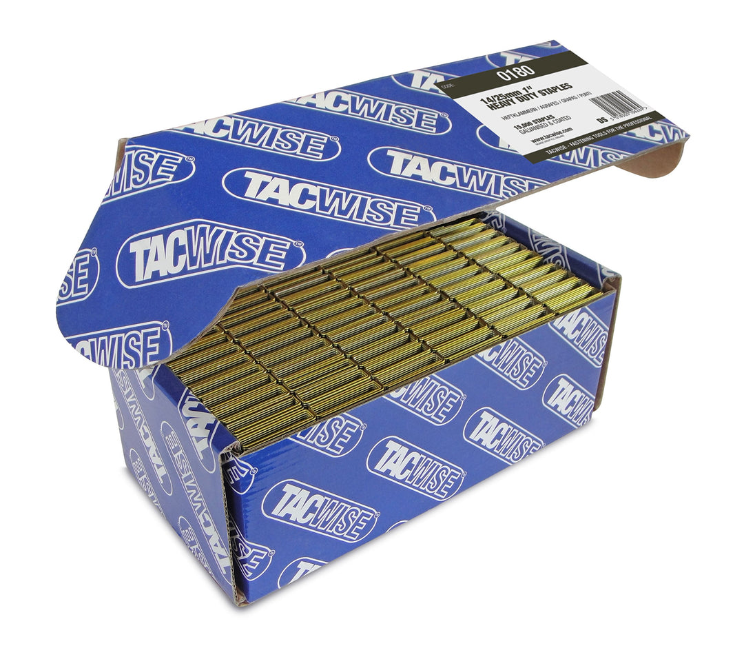 Tacwise 0180 Heftklammern Verzinkt (15.000 Stück pro Verpackung,14/25mm)