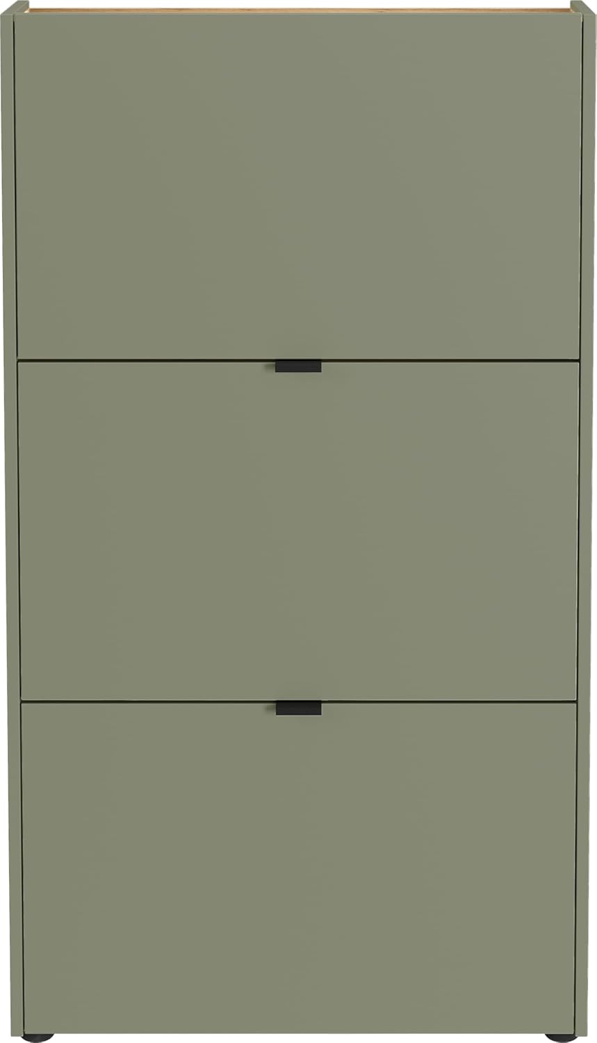 GERMANIA DIE MÖBELMACHER Germania Schuhschrank 3235-629, in Taupegrün/Navarra-Eiche-Nb., mit Klappen