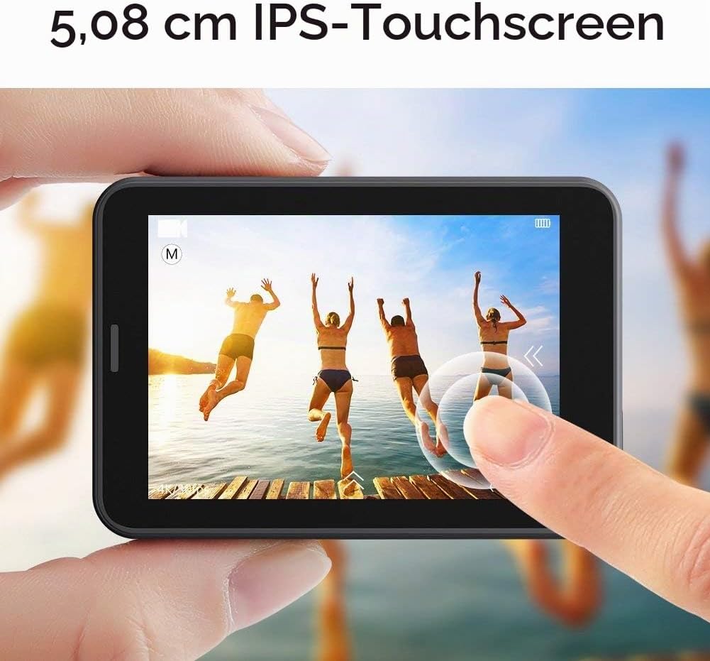 AKASO Action Cam 4K 30FPS Action Kamera 20MP WiFi mit Touchscreen EIS 40M unterwasserkamera mit Spra