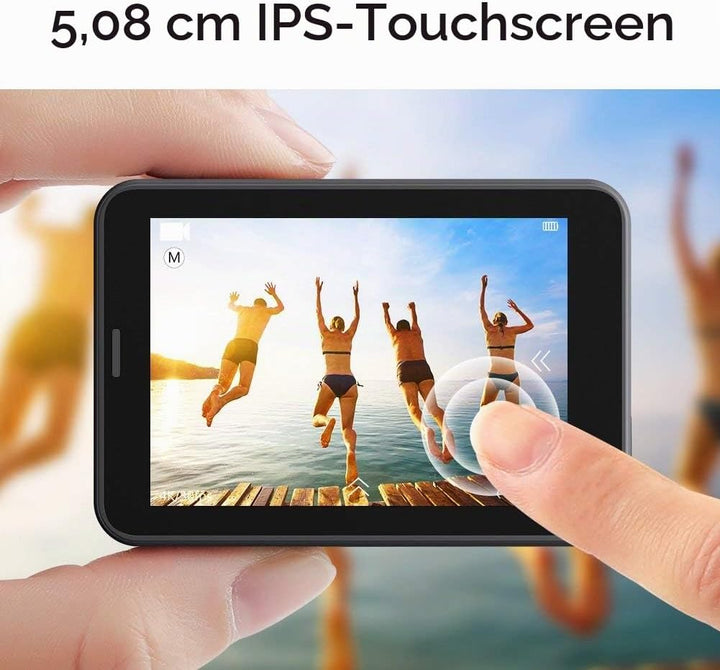 AKASO Action Cam 4K 30FPS Action Kamera 20MP WiFi mit Touchscreen EIS 40M unterwasserkamera mit Spra