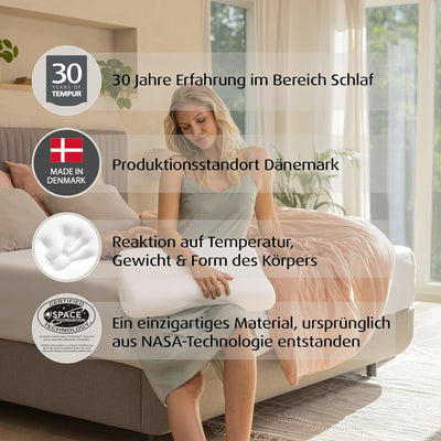 TEMPUR Millennium Kopfkissen Memory Foam, ergonomisches Nackenstützkissen für Rücken- und Seitenschl