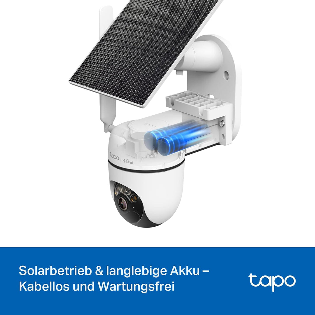 Tapo C615G KIT 4G LTE Überwachungskamera mit SIM-Kartenslot, 360° 2K-3MP Farbnachtsicht, kostenlose
