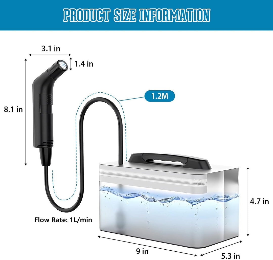 Elektrisches Bidet,Reise Bidet Elektrisch,Portable Bidet für Toilette,Camping Flasche Sprühflasche H