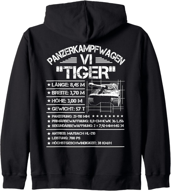 Panzerfahrer Panzerkampfwagen VI Tiger Panzer Kapuzenjacke