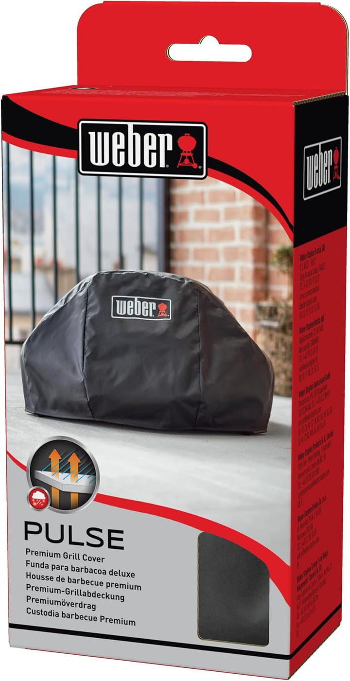 Weber Premium Grill Abdeckhaube für Pulse 2000, atmungsaktiv UV- & wasserbeständig, Schutz for Wind