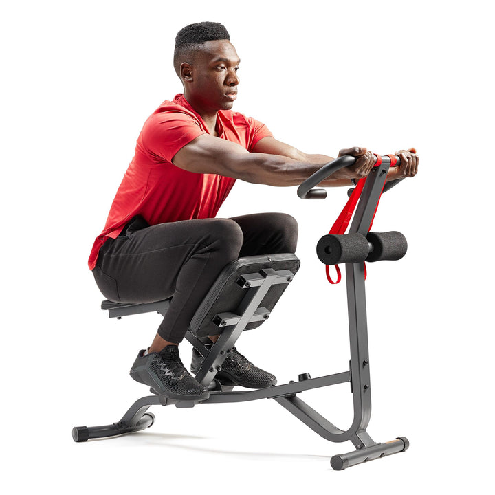 Sunny Health &amp; Fitness Klappbare Hyperextension-Roman Chair mit Rückenstrecker – Bauchtrainer &amp; Sit-