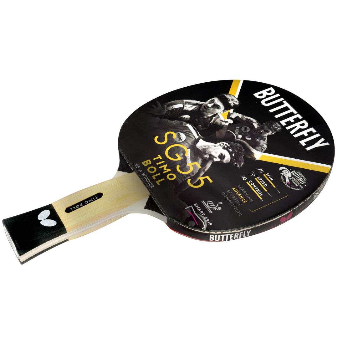 Butterfly® Timo Boll SG55 Tischtennisschläger | Tischtennis Racket Bat Hobby Training | geübte Freiz