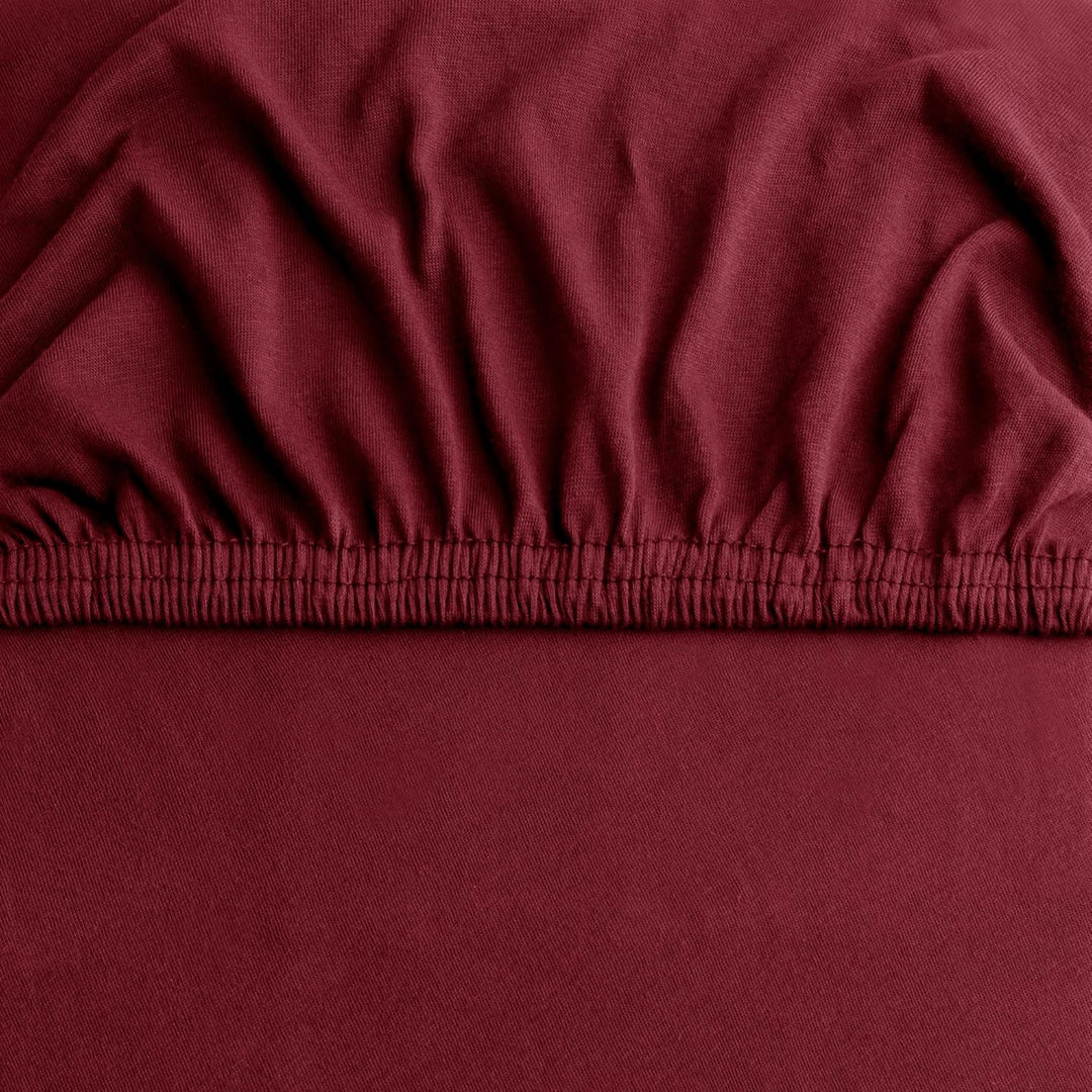 DecoKing Spannbettlaken 160x200 180x200 cm 100% gekämmte Baumwolle Bordeaux Spannbetttücher Jersey B