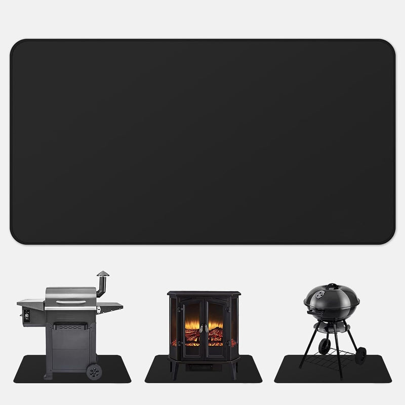 FLASLD Fire Resistent Kamin Herd Teppich 61 x 106 cm, Gas Grill Splatter Mat Hitzebeständig Non Stic