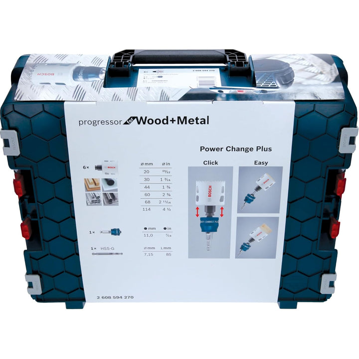 Bosch Professional 8 tlg. Lochsäge Progressor for Wood & Metal Set Trockenbau (für Holz und Metall,