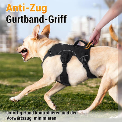 rabbitgoo Ausbruchsicheres Hundegeschirr Mittelgrosse Hunde mit Griff, Anti Zug Sicherheitsgeschirr