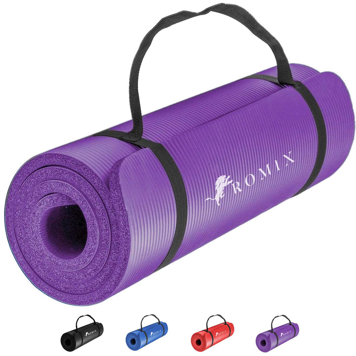 ROMIX Yoga Matte Dicker 10mm, Yogamatte Rutschfest Umweltfreundlich Weich Schaum Pad, Schweissresist