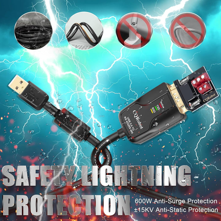 CQRobot USB zu RS422 oder RS485 Serielle Konverter-Adapterkabel mit FTDI-FT232-Chip zum Windows 10 8