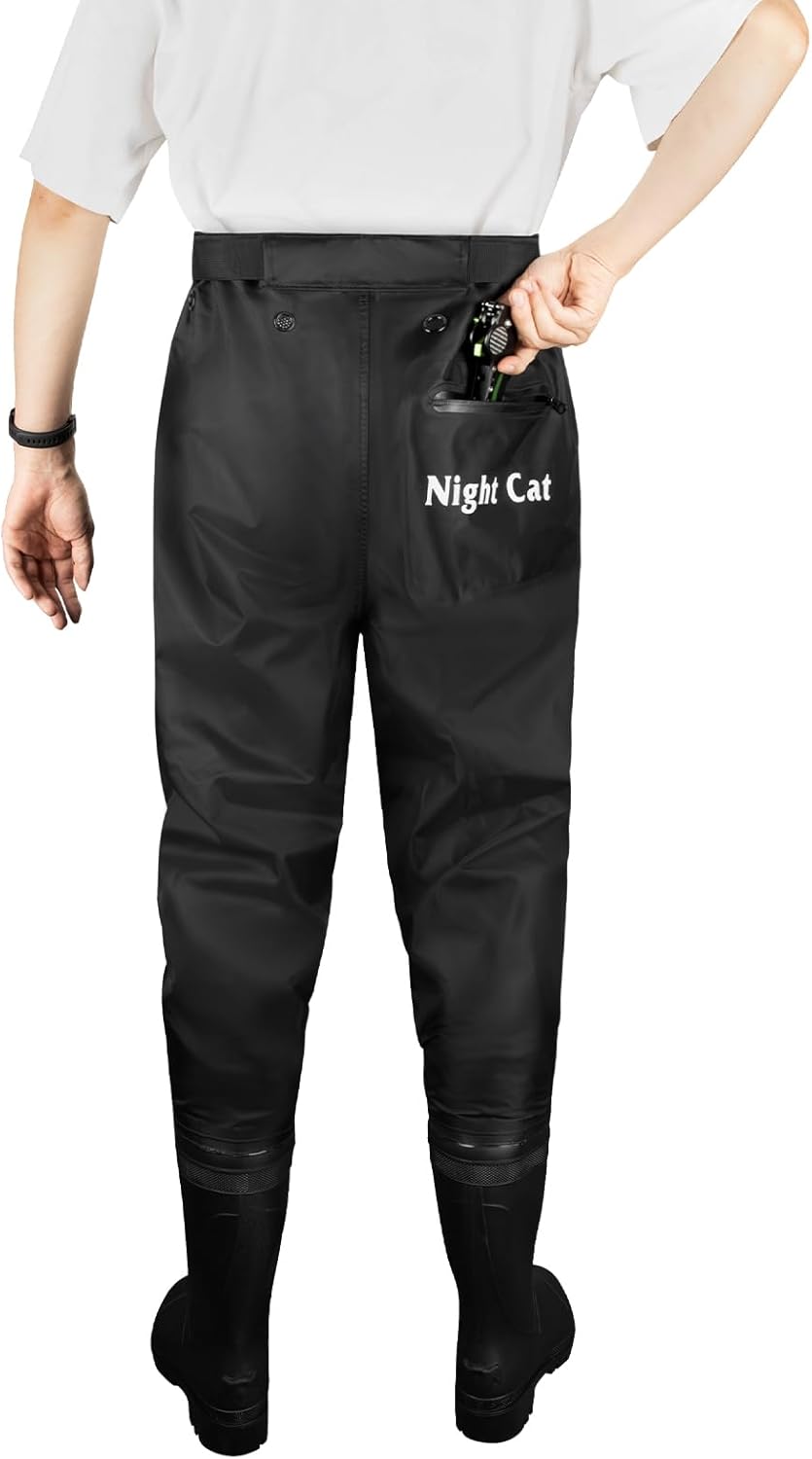 Night Cat Wathose Herren Wasserdicht: Damen Frauen Waders mit Stiefeln Atmungsaktive für Angeln Fisc
