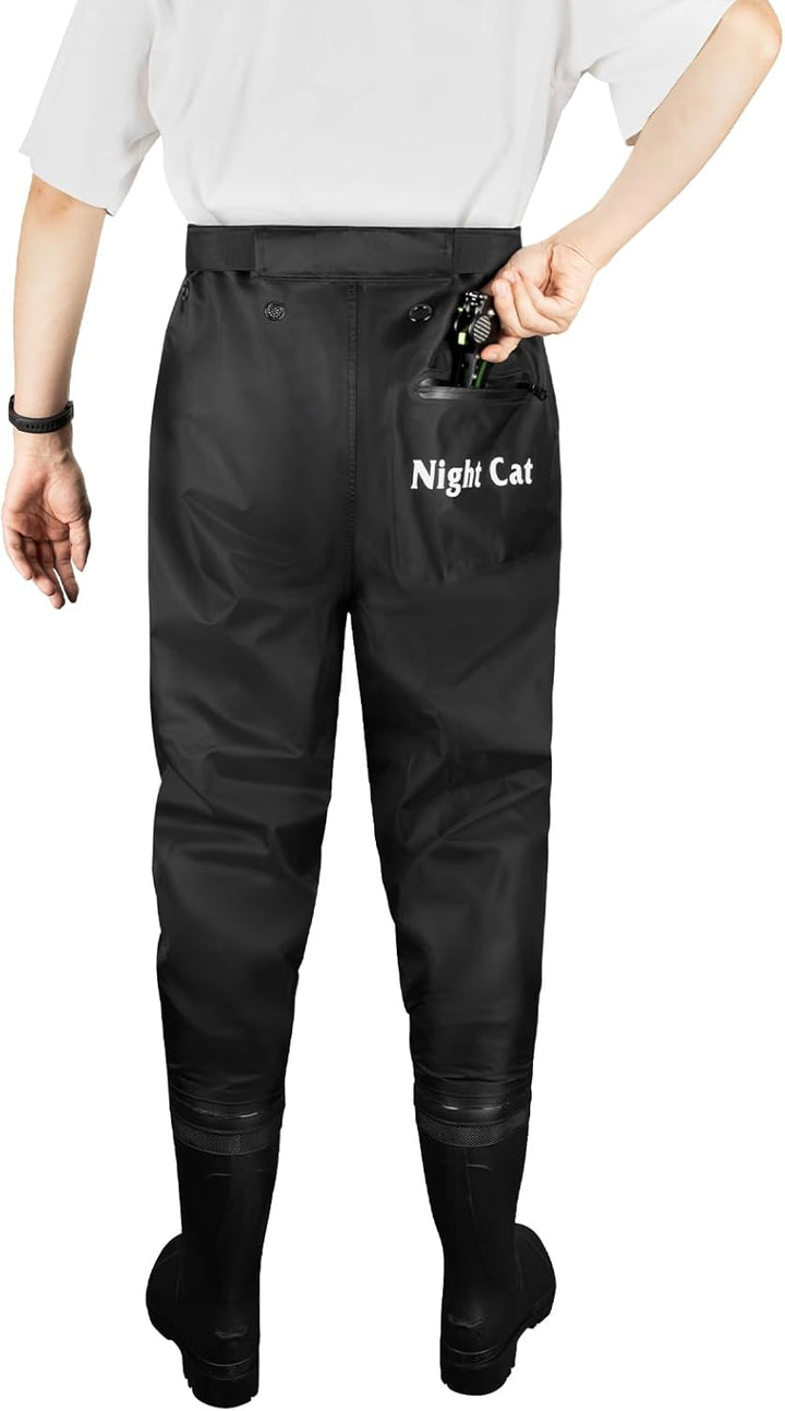 Night Cat Wathose Herren Wasserdicht: Damen Frauen Waders mit Stiefeln Atmungsaktive für Angeln Fisc