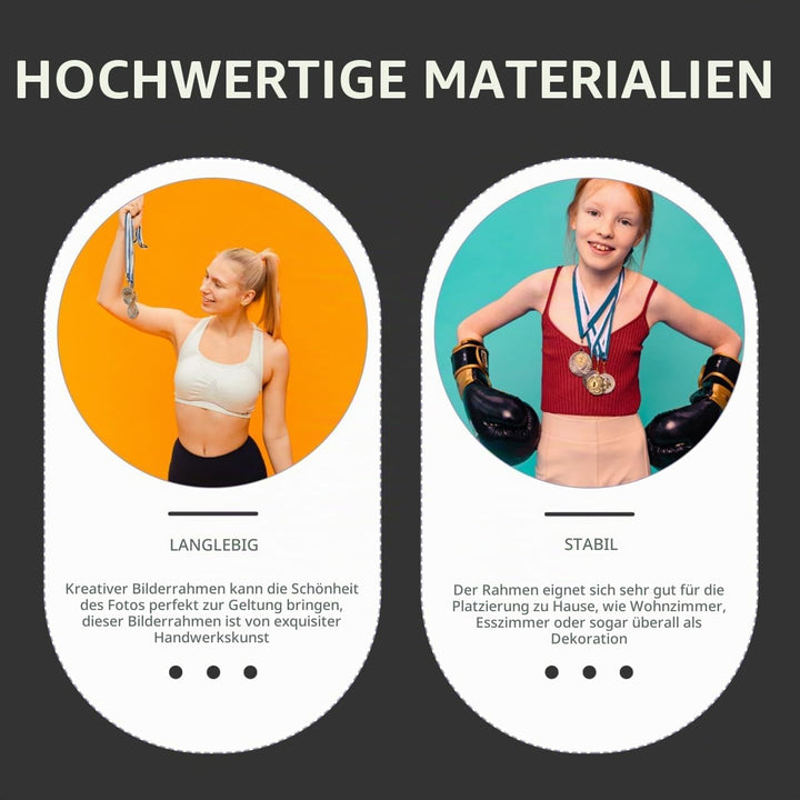 Inoomp Medaillenrahmen Aus Holz FüR Marathon Und Sport Multifunktionale Vitrine Zur PräSentation Von