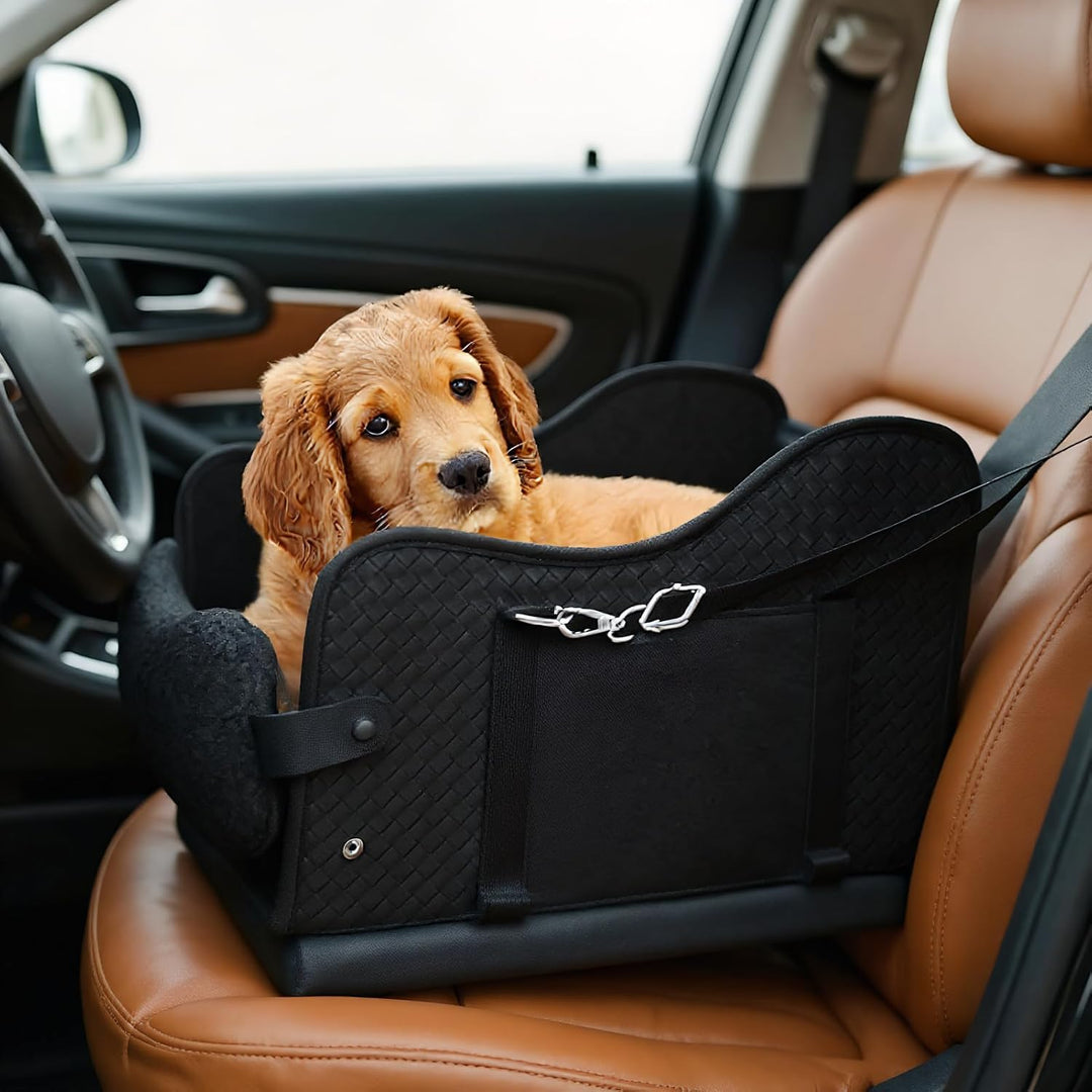 Autositz Für Hunde | Unter 6,4kg Konsole Autositz für Hunde - Tragbarer Kissen Sitzverstärker Transp