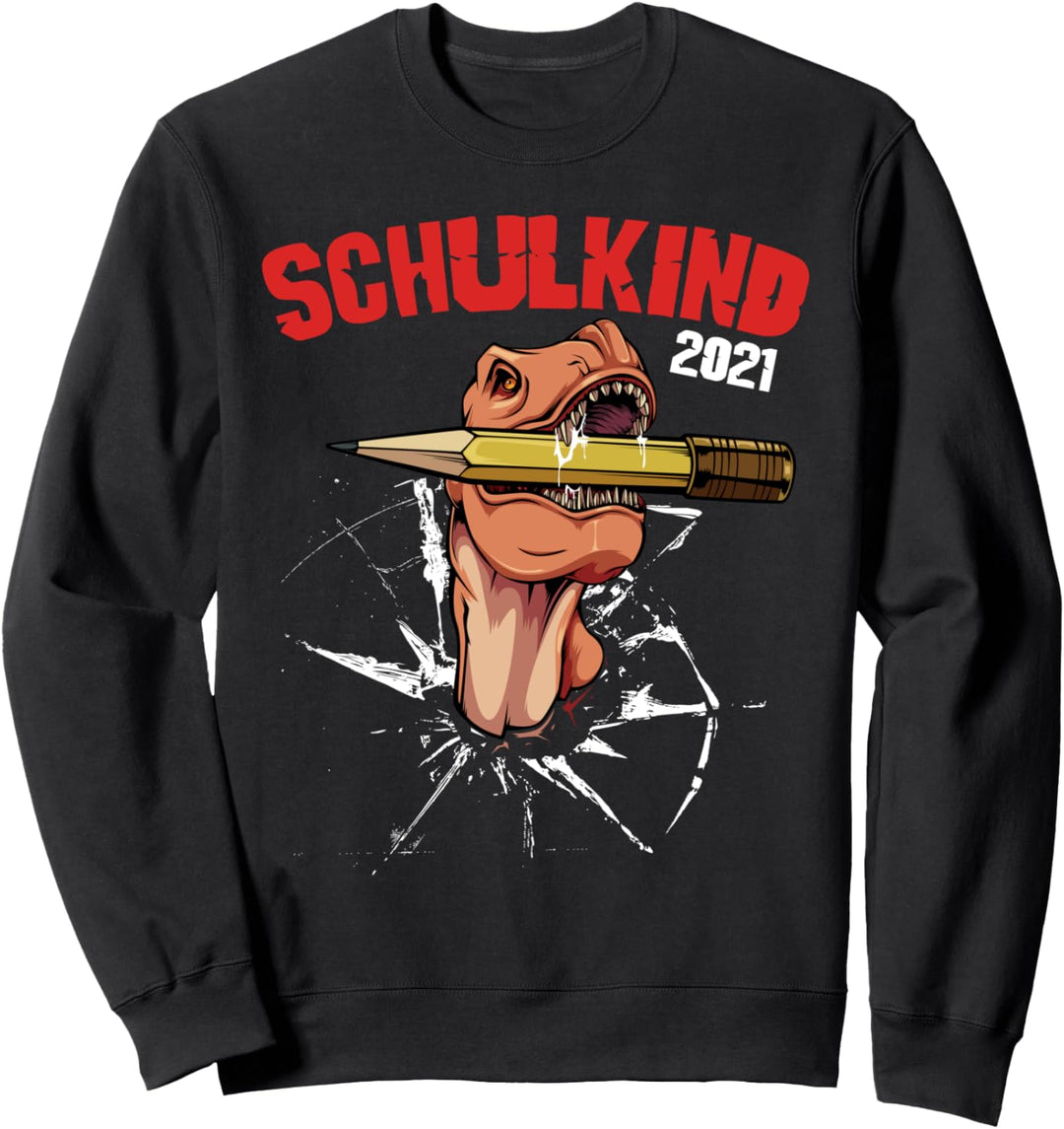 Einschulung Dino T-Rex Schulkind 2021 Schulanfang Schulkind Sweatshirt