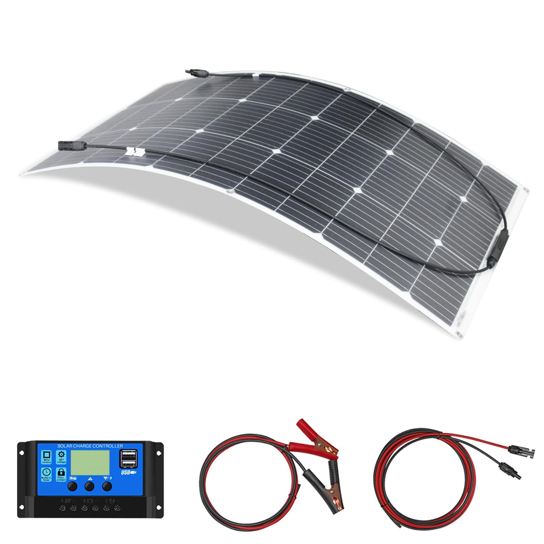 Flexibles Solarpanel Kit 100 Watt Mit Laderegler für 12V Batterien 1pcs X 100W Solarpanel Kit, 1pcs