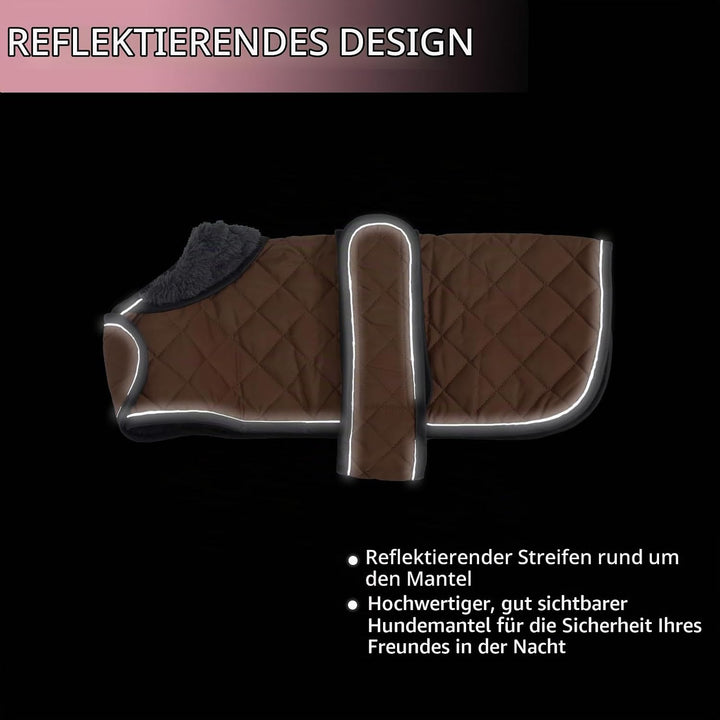 MOREZI Hundemantel Winter für Dackel - Wasserdichter Hunde Pullover mit Wolle Futter &amp; Verstellbaren