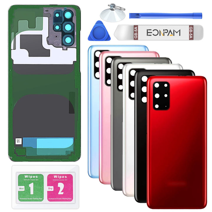 Eonpam Akkudeckel für Samsung Galaxy S20+ Plus G985, G986 Rückseite Glas Backcover Ersatz Reparatur