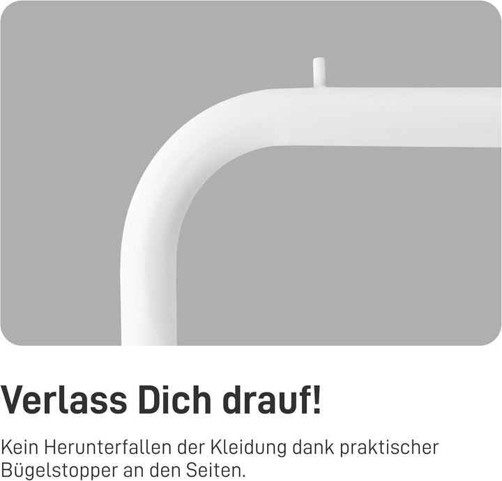 Natural Goods Berlin OVAL Kleiderstange, freistehend, aus stabilem Metall, für Schlafzimmer, Wohnzim