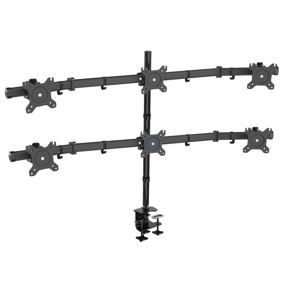 HFTEK - Bildschirmhalterung Für 6 Monitore Von 15 Bis 27 Zoll VESA 75/100 Arm Halterung Mount Monito