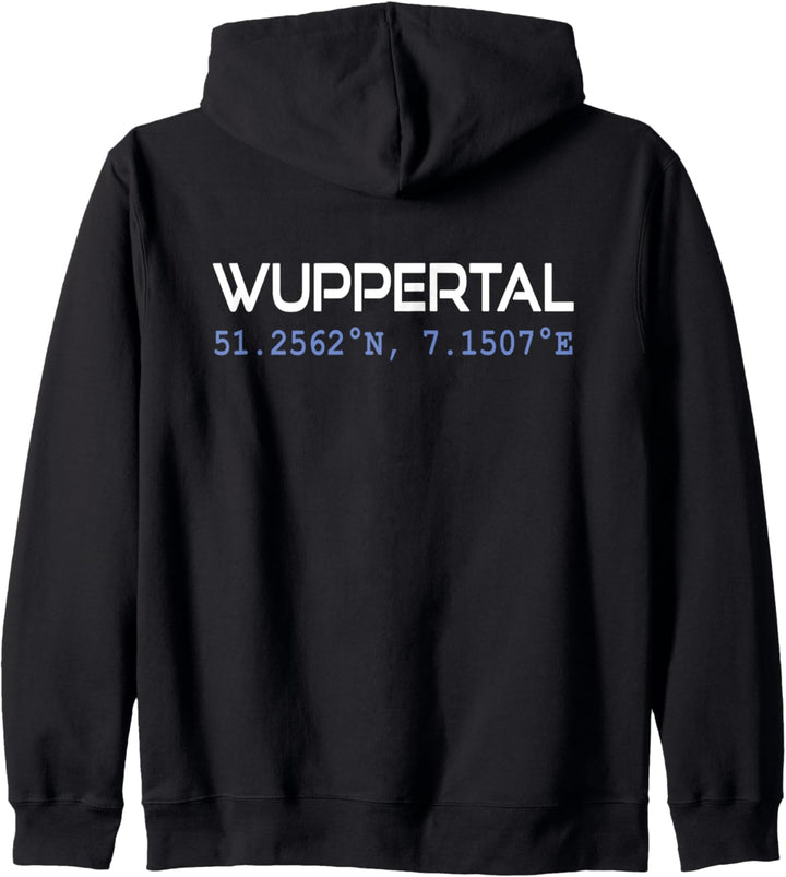 WUPPERTAL GPS Koordinaten Städte NRW Ruhrpott Geschenk Kapuzenjacke