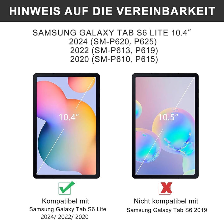 IVEOPPE Tastatur für Samsung Galaxy Tab S6 Lite 2024, 7-Farbige Beleuchtung, Hülle Tastatur für Sams